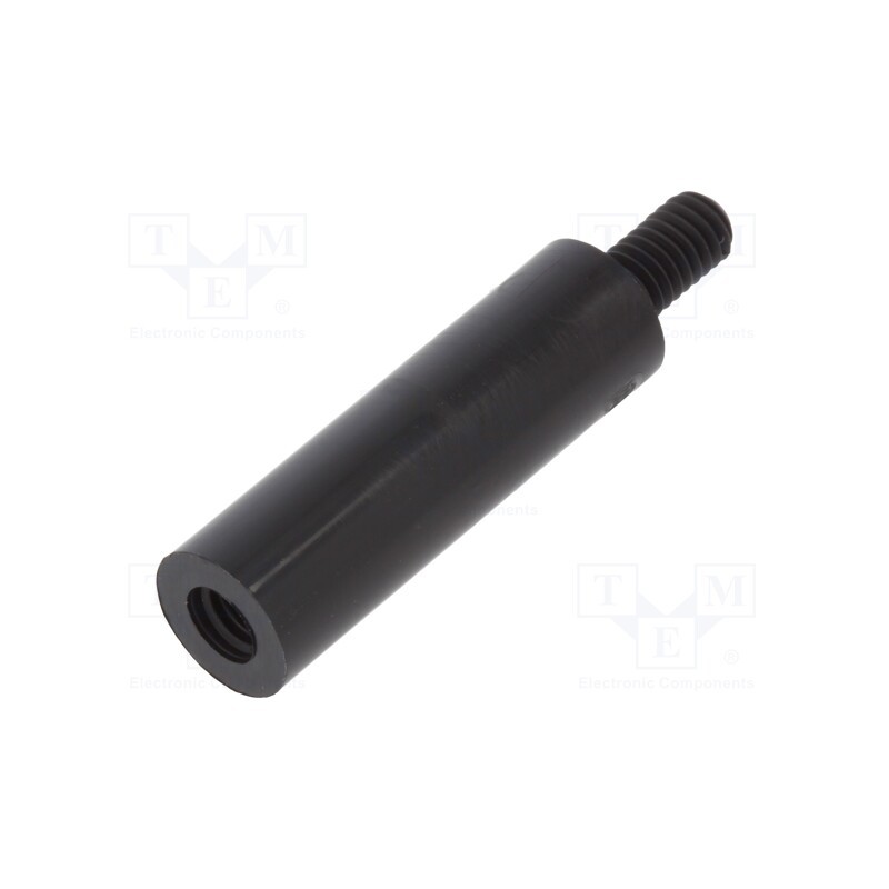 10 pcs x DREMEC - 287RDX26 - Screwed spacer sleeve, cylindrical, polyamide, M4, M4, 26mm, black