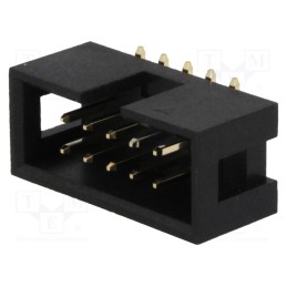 1 pcs x Amphenol Communications Solutions - T821M110A1S100CEU-B - Socket, IDC, male, PIN: 10, vertical, SMT, gold flash, 2.54mm