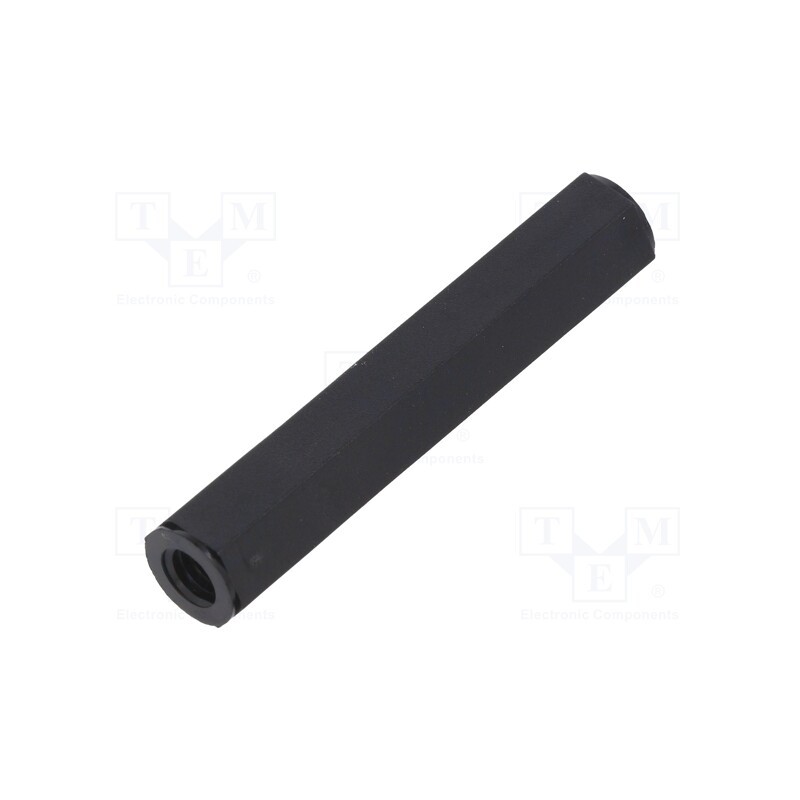 10 pcs x DREMEC - 189X55 - Screwed spacer sleeve, hexagonal, polyamide, M6, L: 55mm, black