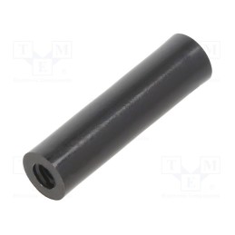 10 pcs x DREMEC - 187RDX30 - Spacer sleeve, cylindrical, polyamide, M4, L: 30mm, Øout: 8mm, black