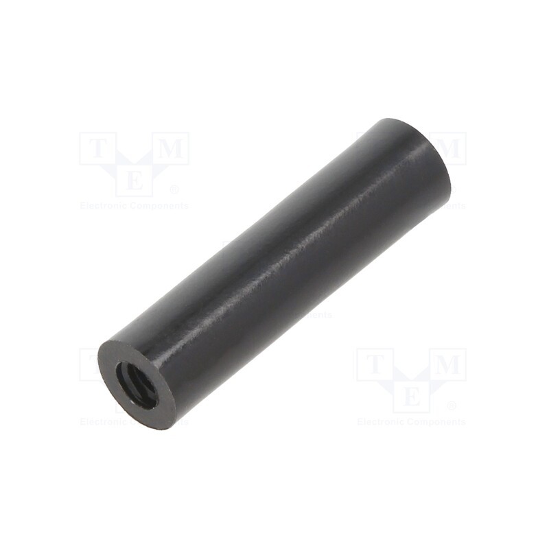 10 pcs x DREMEC - 187RDX30 - Spacer sleeve, cylindrical, polyamide, M4, L: 30mm, Øout: 8mm, black