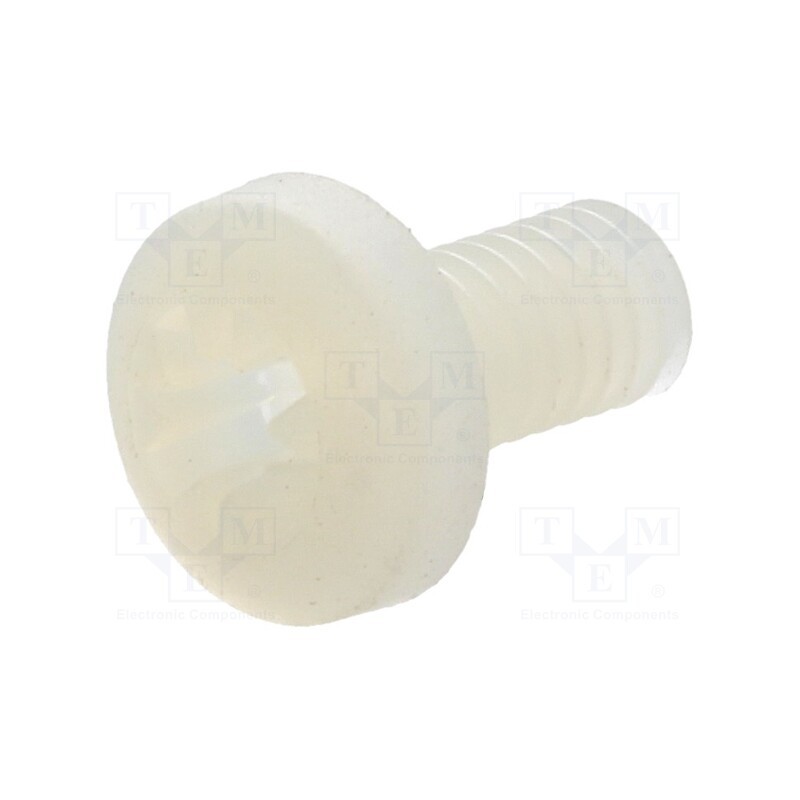 10 pcs x DREMEC - 8G205M4X08 - Screw, M4x8, 0.7, Head: cheese head, Pozidriv, 1mm, polyamide