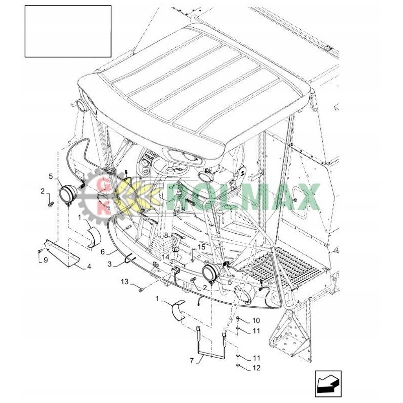 New Holland TC 8771 additional lighting kit
