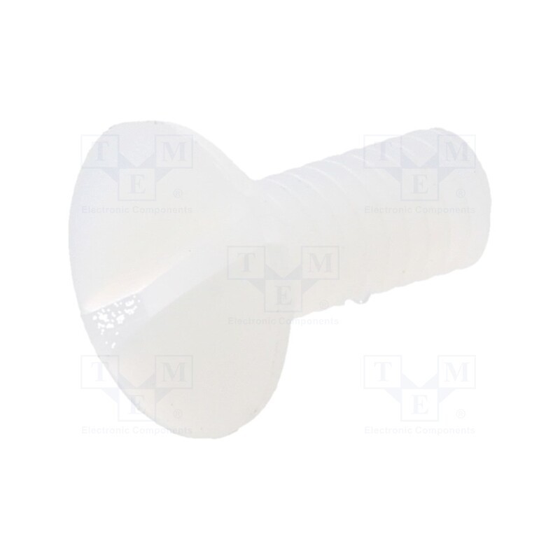 10 pcs x DREMEC - 8G203M4X10 - Screw, M4x10, 0.7, Head: countersunk, slotted, 1,3mm, polyamide