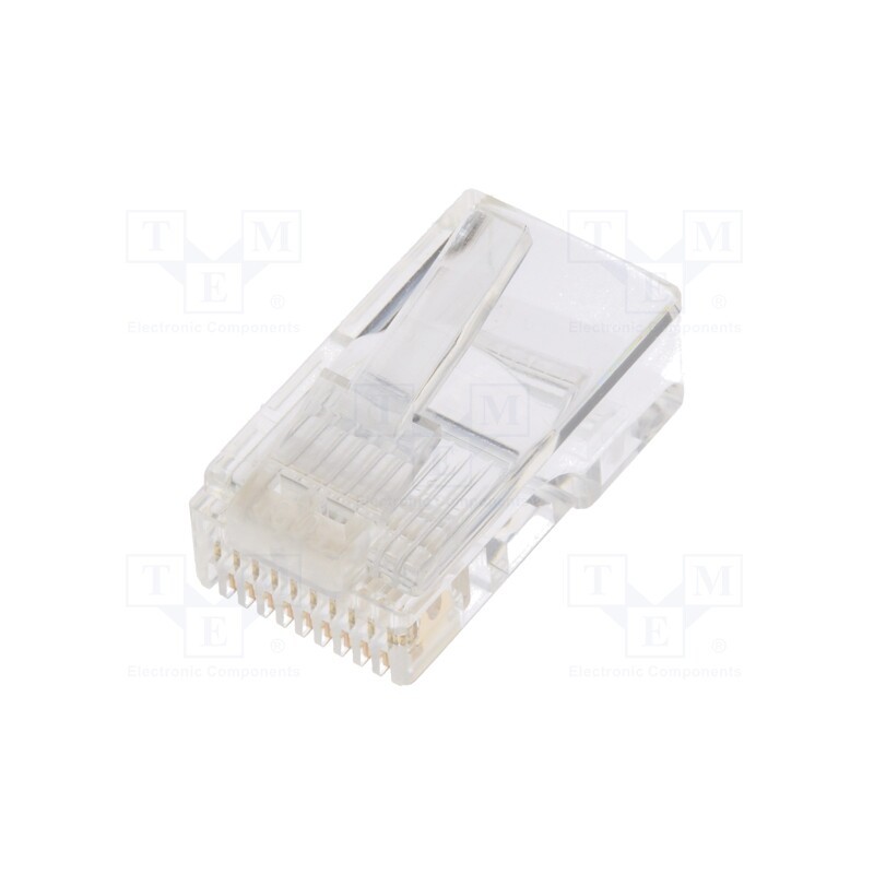 1 pcs x ENCITECH - RJ48-10P10CR - Plug, RJ50, PIN: 10, Layout: 10p10c, for cable, IDC,crimped