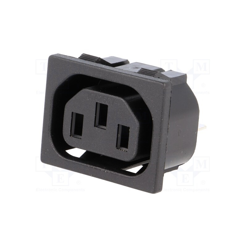 1 pcs x ADAM TECH - IEC-D-2 - Connector: AC supply, socket, female, 10A, 250VAC, IEC 60320