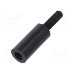 10 pcs x DREMEC - 282RDX11 - Screwed spacer sleeve, cylindrical, polyamide, M2,5, M2,5, 11mm