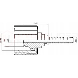 Karcher straight clamp long l22 hose dn6 m22x1 5