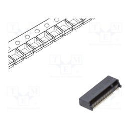 1 pcs x ATTEND - 123A-40M00 - Connector: M.2 (NGFF), horizontal, SMT, gold flash, PIN: 67, 0.5A