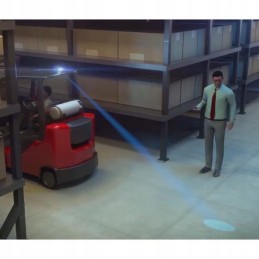 LED safety lamp blue 10w 250lm oval 10 80v point