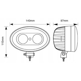 LED safety lamp blue 10w 250lm oval 10 80v point