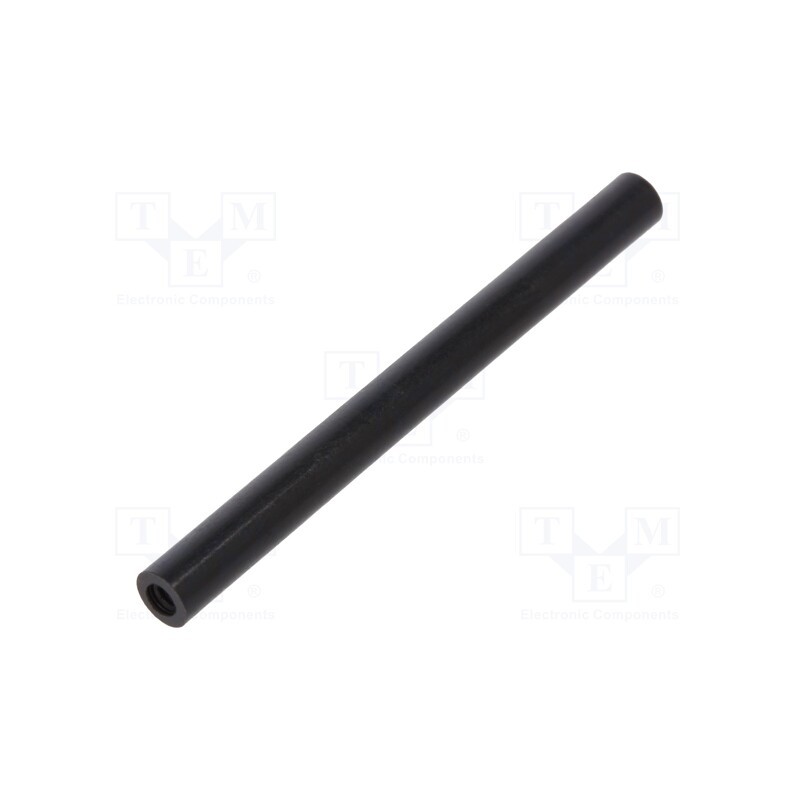 10 pcs x DREMEC - 181RDX45 - Spacer sleeve, cylindrical, polyamide, M2, L: 45mm, Øout: 4mm, black