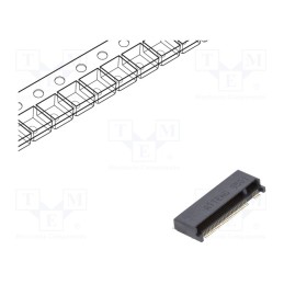 1 pcs x ATTEND - 123A-30M00 - Connector: M.2 (NGFF), horizontal, SMT, gold flash, PIN: 67, 0.5A