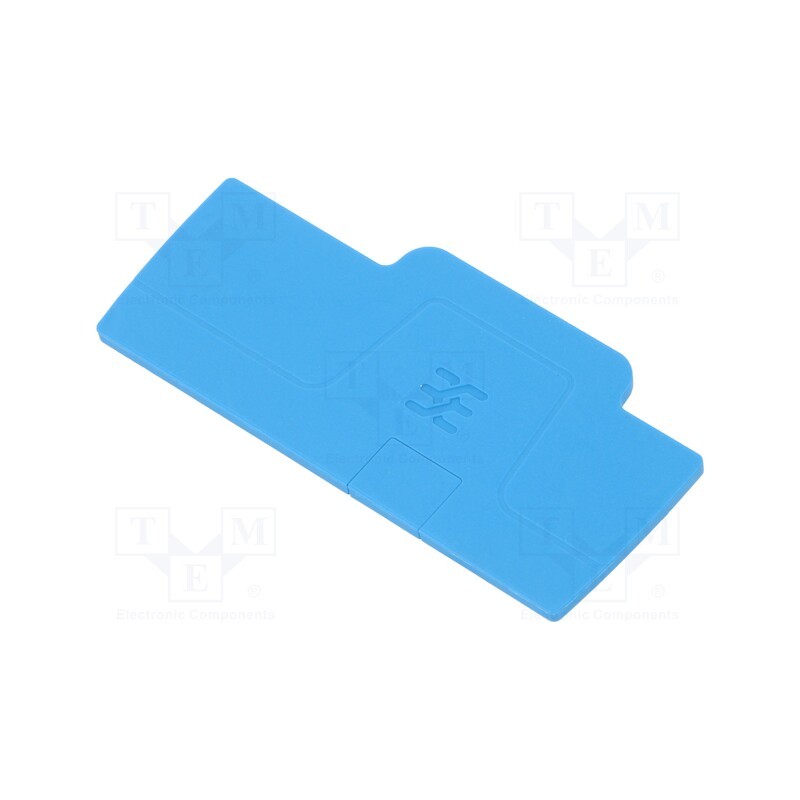1 pcs x WEIDMu00dcLLER - 1521520000 AEP 3C 2.5 BL - End plate, blue, A series