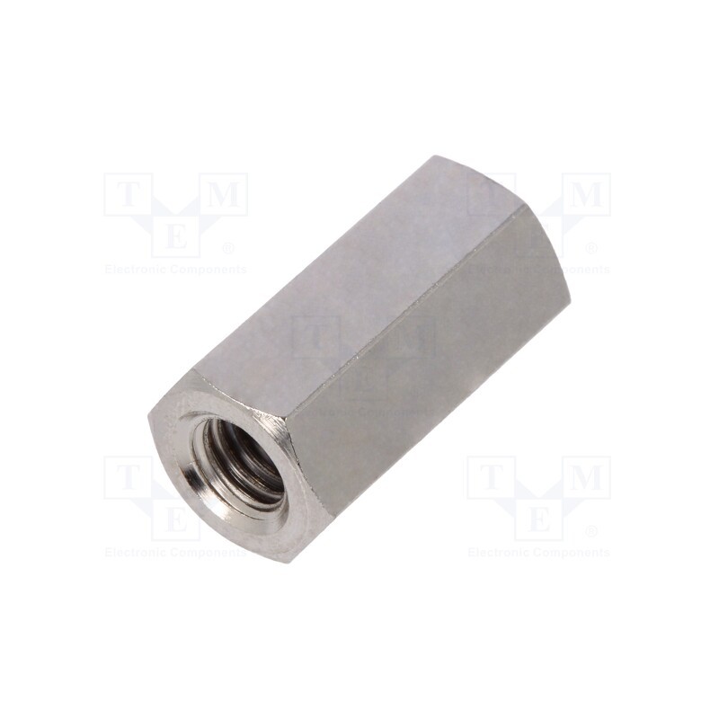 10 pcs x DREMEC - 119X20 - Screwed spacer sleeve, 20mm, Int.thread: M6, hexagonal, brass