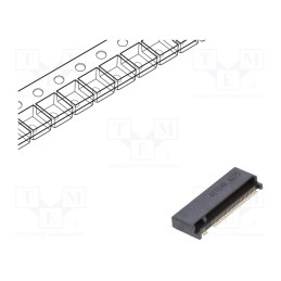 1 pcs x ATTEND - 123A-30A00 - Connector: M.2 (NGFF), horizontal, SMT, gold flash, PIN: 67, 0.5A