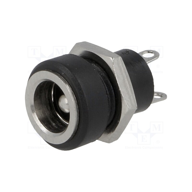 1 pcs x LUMBERG - 1614 09 - Socket, DC supply, male, 5.5/2.1mm, soldering, 500mA, 12VDC