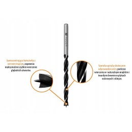 Spiral edge wood drill bit 12x151 mm t