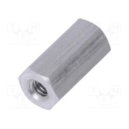 10 pcs x DREMEC - 132X10 - Screwed spacer sleeve, 10mm, Int.thread: M2,5, hexagonal