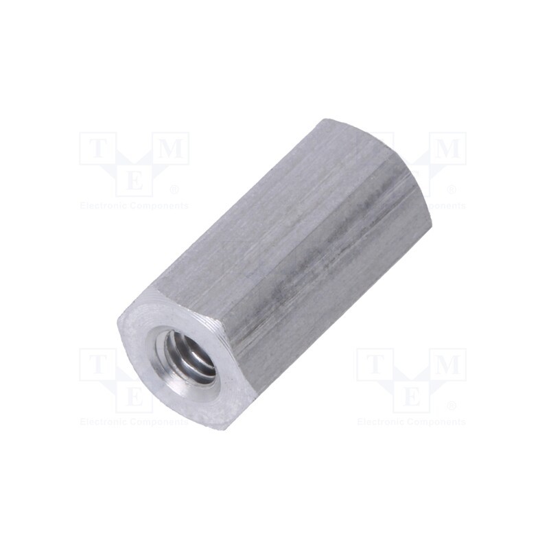 10 pcs x DREMEC - 132X10 - Screwed spacer sleeve, 10mm, Int.thread: M2,5, hexagonal