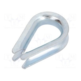 10 pcs x DROMET - KU.8 - Thimble for rope, steel, for rope, Ørope: 8mm, zinc, DIN 6899B