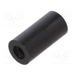 10 pcs x DREMEC - 182RDX10 - Spacer sleeve, cylindrical, polyamide, M2,5, L: 10mm, Øout: 5mm