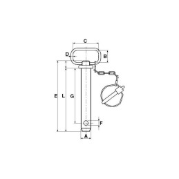 25 mm hitch pin with protection