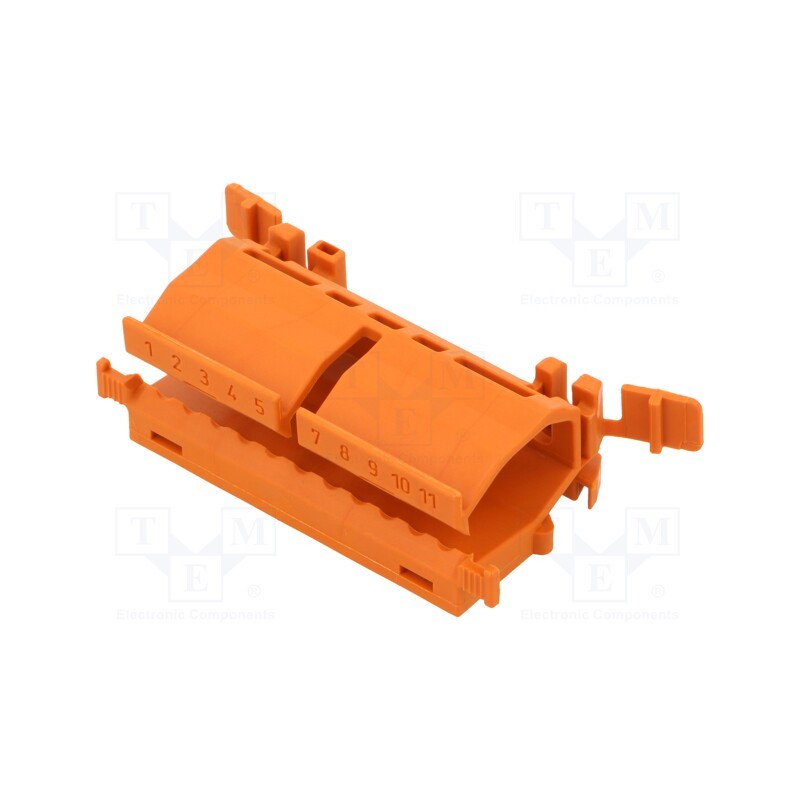 1 pcs x WAGO - 222-500 - Mounting adapter, orange, 222, TS35