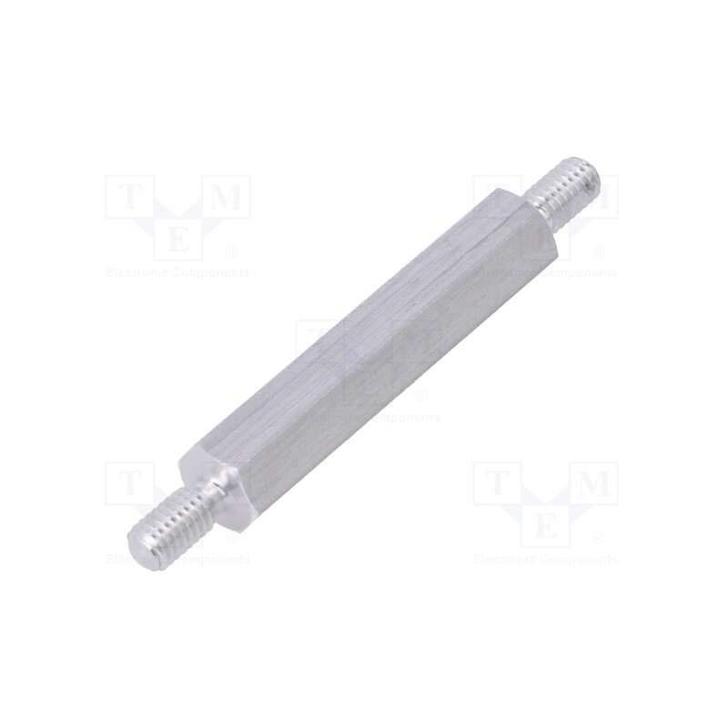 10 pcs x DREMEC - 436X35 - Screwed spacer sleeve, 35mm, Ext.thread: M4, hexagonal, aluminium