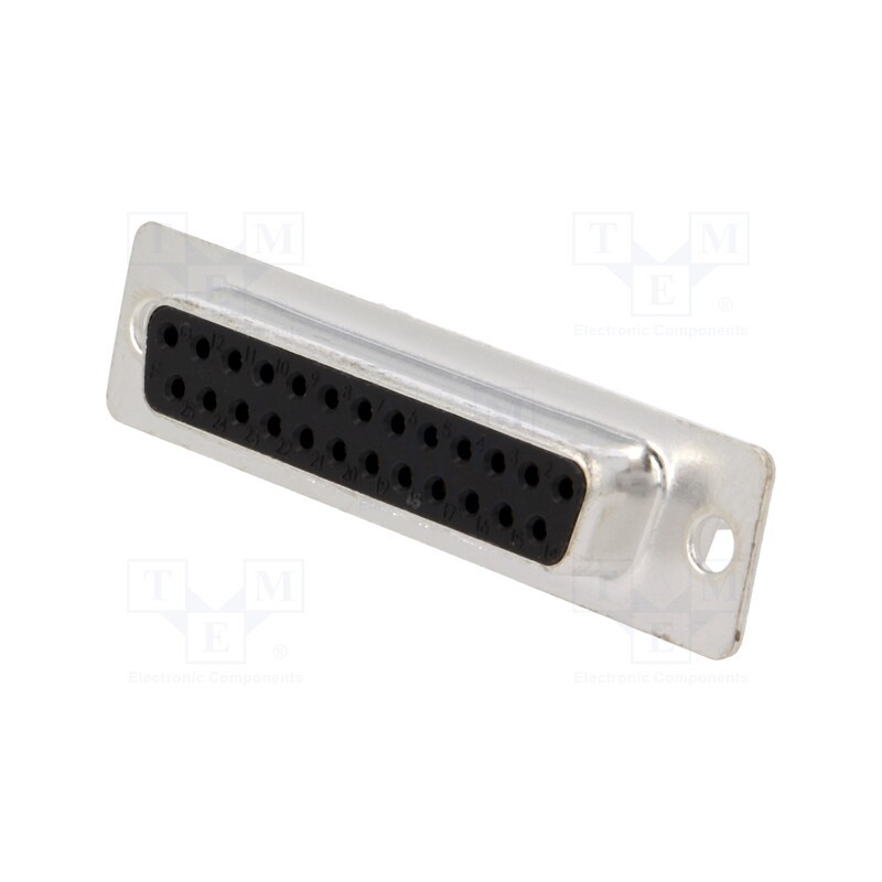 1 pcs x MH CONNECTORS - MHDD25-F-T-B-S - D-Sub, PIN: 25, socket, female, on PCBs, straight, THT, 3A, 250V