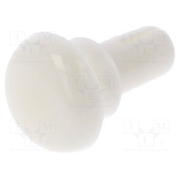 10 pcs x DREMEC - 8G4013.0X4.0W - Rivet, polyamide, L.rivet: 5.5mm, Panel cutout diam: 3.1mm, white