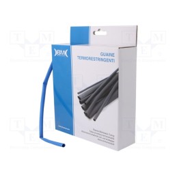 1 rol x BM GROUP - GBS064MBL - Heat shrink sleeve, glueless, 2: 1, 6.4mm, L: 9m, polyolefine