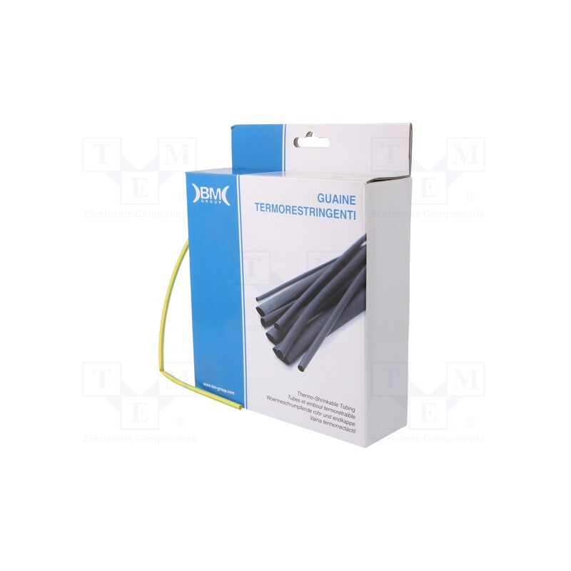 1 rol x BM GROUP - GBS032MGV - Heat shrink sleeve, glueless, 2: 1, 3.2mm, L: 11m, polyolefine