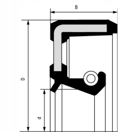 Simering sealant 35x52x6 6 5 tc fpm