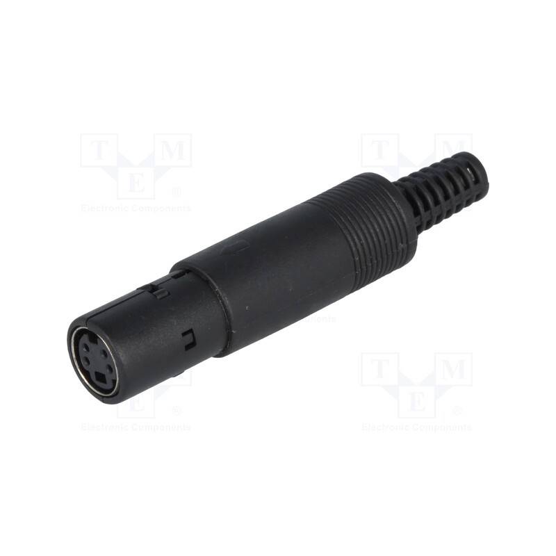 1 pcs x NINIGI - MDC-104 - Plug, DIN mini, female, PIN: 4, soldering, for cable, straight