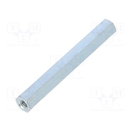 10 pcs x DREMEC - 126X55 - Screwed spacer sleeve, 55mm, Int.thread: M4, hexagonal, steel