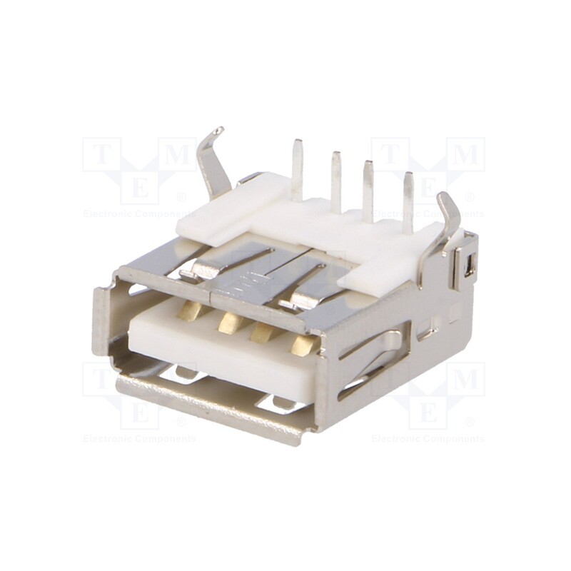 1 pcs x ATTEND - 205B-DAN0-R - Socket, USB A, THT, angled 90°
