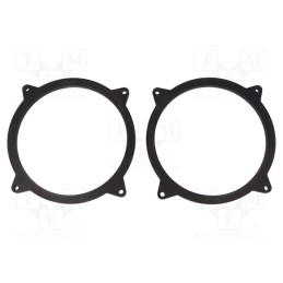 1 set x BASSER - DMMERC09 - Spacer ring, MDF, 165mm, Mercedes, impregnated, 2pcs.