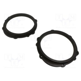 1 set x BASSER - DMPORS03 - Spacer ring, MDF, 200mm, Porsche, impregnated, 2pcs.