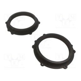 1 set x BASSER - DMPORS01 - Spacer ring, MDF, 200mm, Porsche, impregnated, 2pcs.