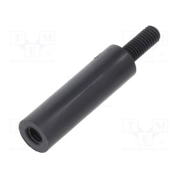 10 pcs x DREMEC - 285RDX20 - Screwed spacer sleeve, cylindrical, polyamide, M3, M3, 20mm, black