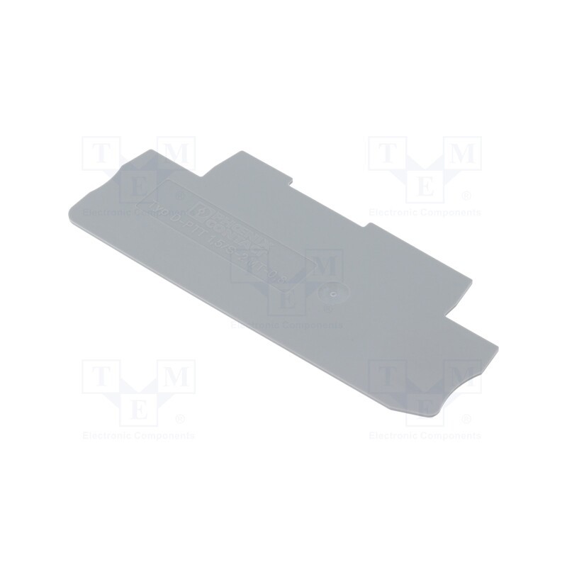 1 pcs x PHOENIX CONTACT - D-PTT 1,5/S-2MT-0,8 - 3210353 - End plate, grey, Width: 0.8mm, Ht: 34.9mm, L: 86mm