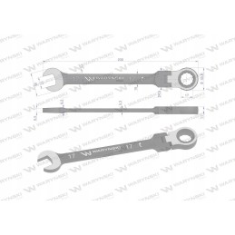 17 mm open-end wrench with 72 teeth ratchet
