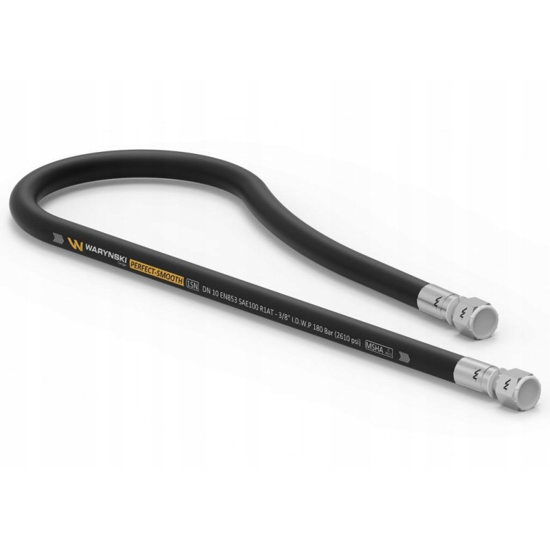 Smooth hydraulic hose with thread seal