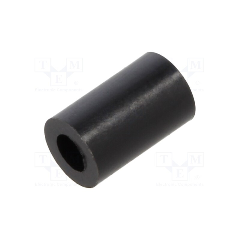 10 pcs x DREMEC - 385/2.7X08 - Spacer sleeve, cylindrical, polyamide, L: 8mm, Øout: 5mm, black