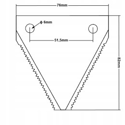 Knife 2 8mm scythe claas case john deere 6113160
