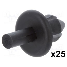 1 pcg x ROMIX - A13011 - Rivet, 25pcs, Daewoo,Ford,Mercedes,Opel,Volvo,VW, L: 11.8mm