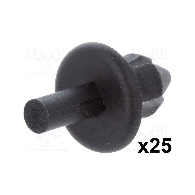 1 pcg x ROMIX - A13011 - Rivet, 25pcs, Daewoo,Ford,Mercedes,Opel,Volvo,VW, L: 11.8mm