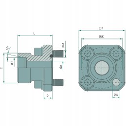 GP flange 40 18l 40mm 100bar granite