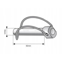 Locking pin, cotter pin fi16mm New Holland Fia
